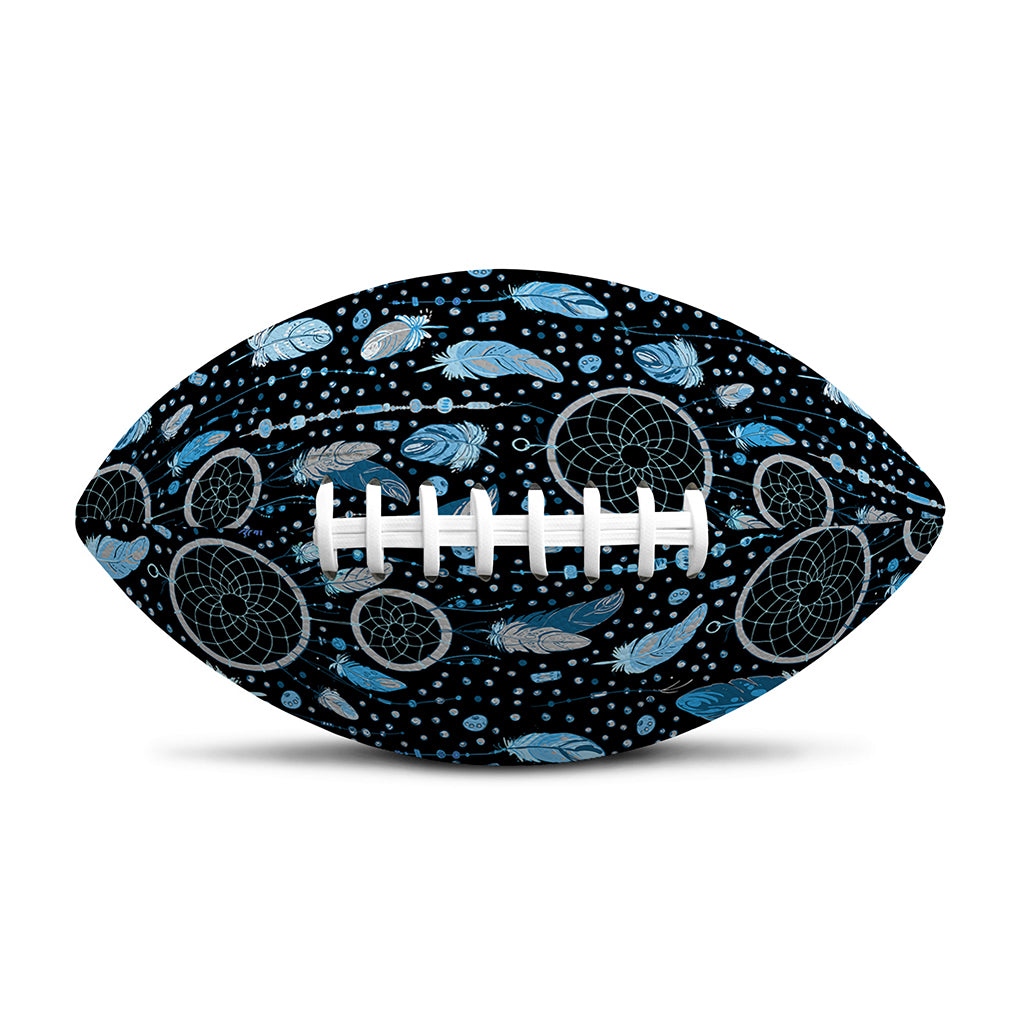 Blue Native Dream Catcher Pattern Print Rugby Ball