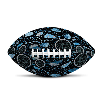 Blue Native Dream Catcher Pattern Print Rugby Ball