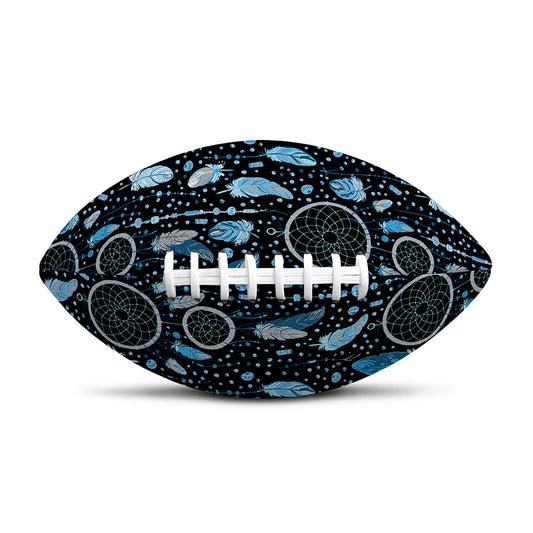 Blue Native Dream Catcher Pattern Print Rugby Ball