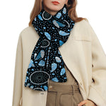 Blue Native Dream Catcher Pattern Print Scarf