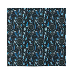 Blue Native Dream Catcher Pattern Print Silk Bandana