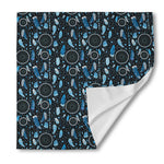 Blue Native Dream Catcher Pattern Print Silk Bandana
