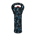 Blue Native Dream Catcher Pattern Print Single Neoprene Wine Tote