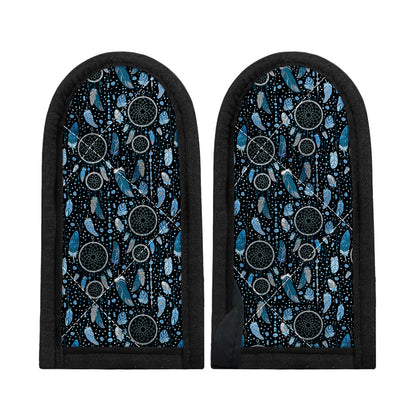 Blue Native Dream Catcher Pattern Print Skillet Handle Cover