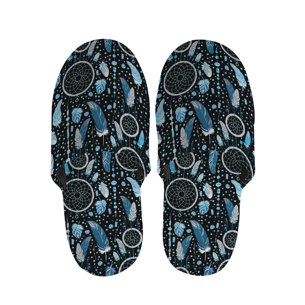 Blue Native Dream Catcher Pattern Print Slippers