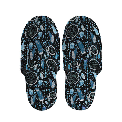 Blue Native Dream Catcher Pattern Print Slippers