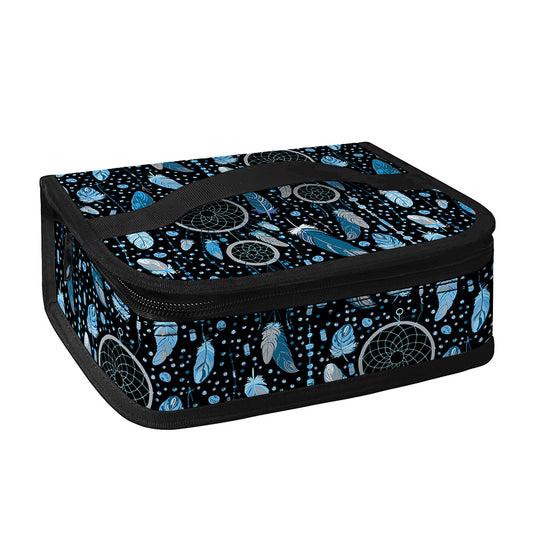 Blue Native Dream Catcher Pattern Print Small Lunch Bag