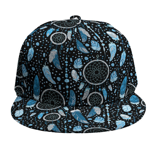 Blue Native Dream Catcher Pattern Print Snapback Cap