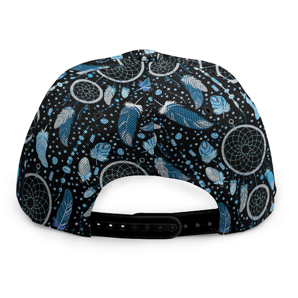 Blue Native Dream Catcher Pattern Print Snapback Cap