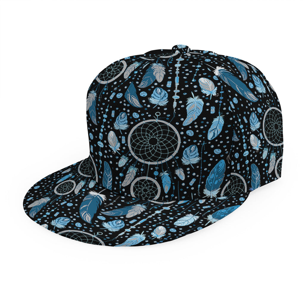 Blue Native Dream Catcher Pattern Print Snapback Cap