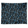 Blue Native Dream Catcher Pattern Print Tapestry