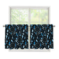 Blue Native Dream Catcher Pattern Print Tier Curtains