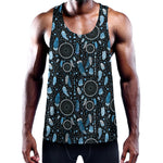 Blue Native Dream Catcher Pattern Print Training Tank Top
