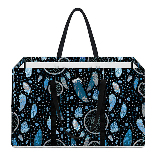 Blue Native Dream Catcher Pattern Print Utility Tote Bag