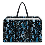 Blue Native Dream Catcher Pattern Print Utility Tote Bag