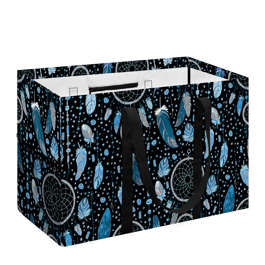Blue Native Dream Catcher Pattern Print Utility Tote Bag