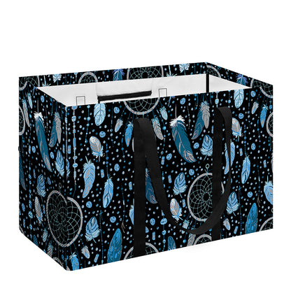 Blue Native Dream Catcher Pattern Print Utility Tote Bag