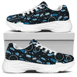 Blue Native Dream Catcher Pattern Print White Chunky Shoes