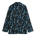 Blue Native Dream Catcher Pattern Print Women's Blazer