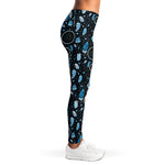 Blue Native Dream Catcher Pattern Print Women's Leggings