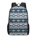 Blue Native Navajo Print 17 Inch Backpack
