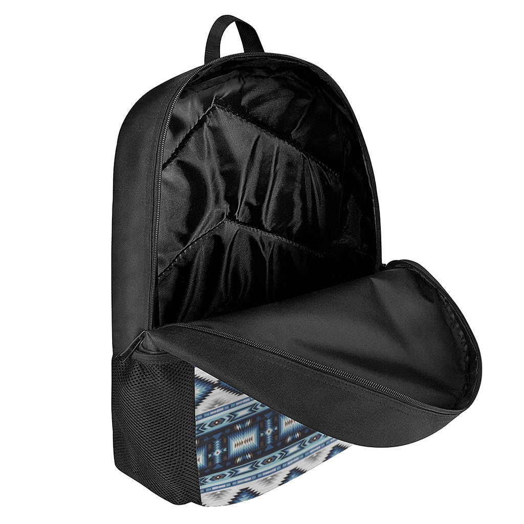 Blue Native Navajo Print 17 Inch Backpack