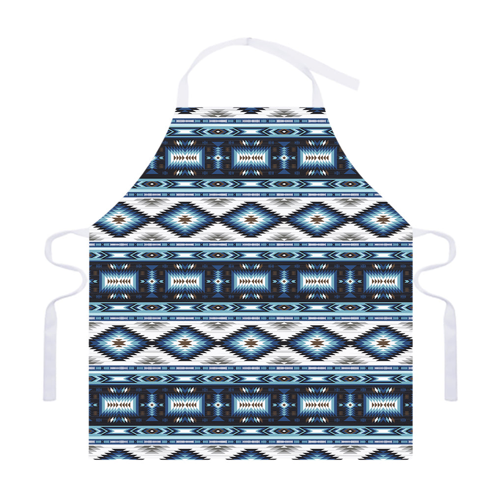 Blue Native Navajo Print Adjustable Apron