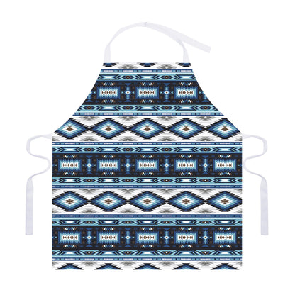 Blue Native Navajo Print Adjustable Apron