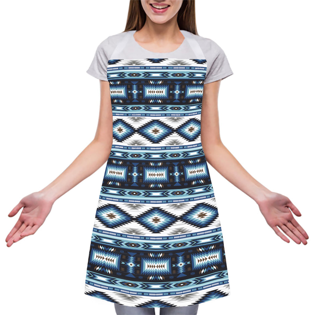 Blue Native Navajo Print Adjustable Apron