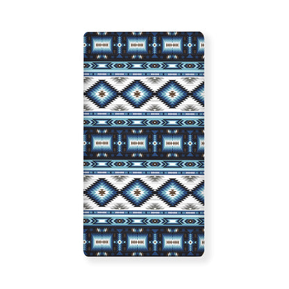 Blue Native Navajo Print Baby Crib Sheet