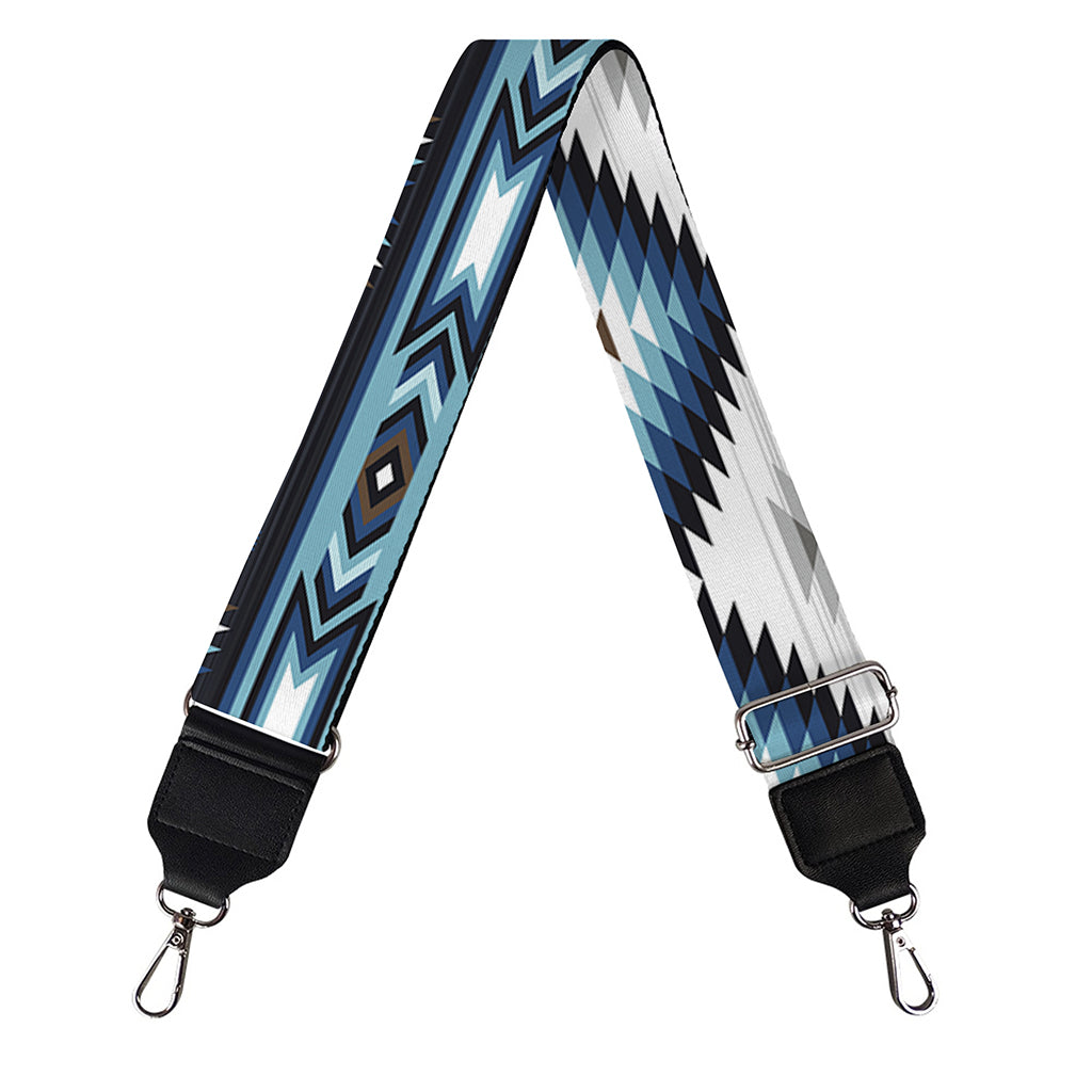 Blue Native Navajo Print Bag Strap