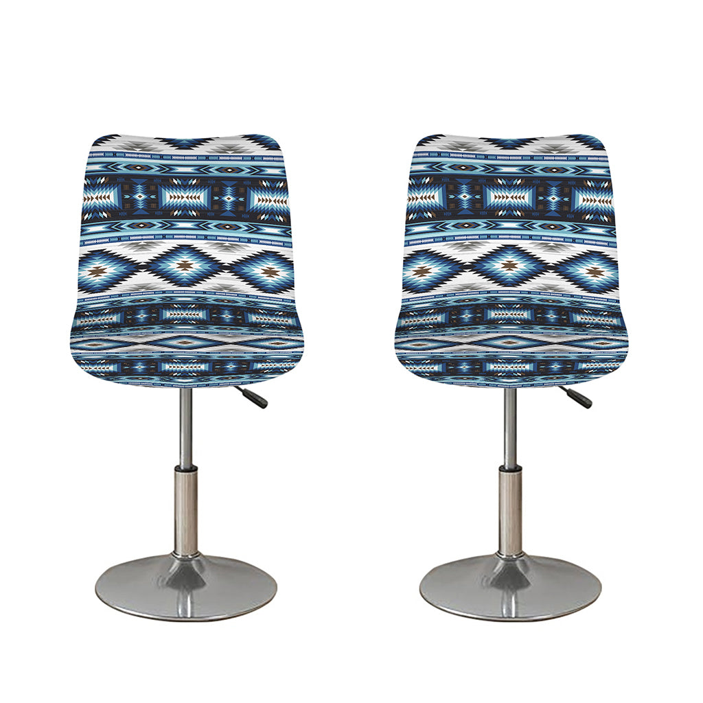 Blue Native Navajo Print Bar Stool Covers