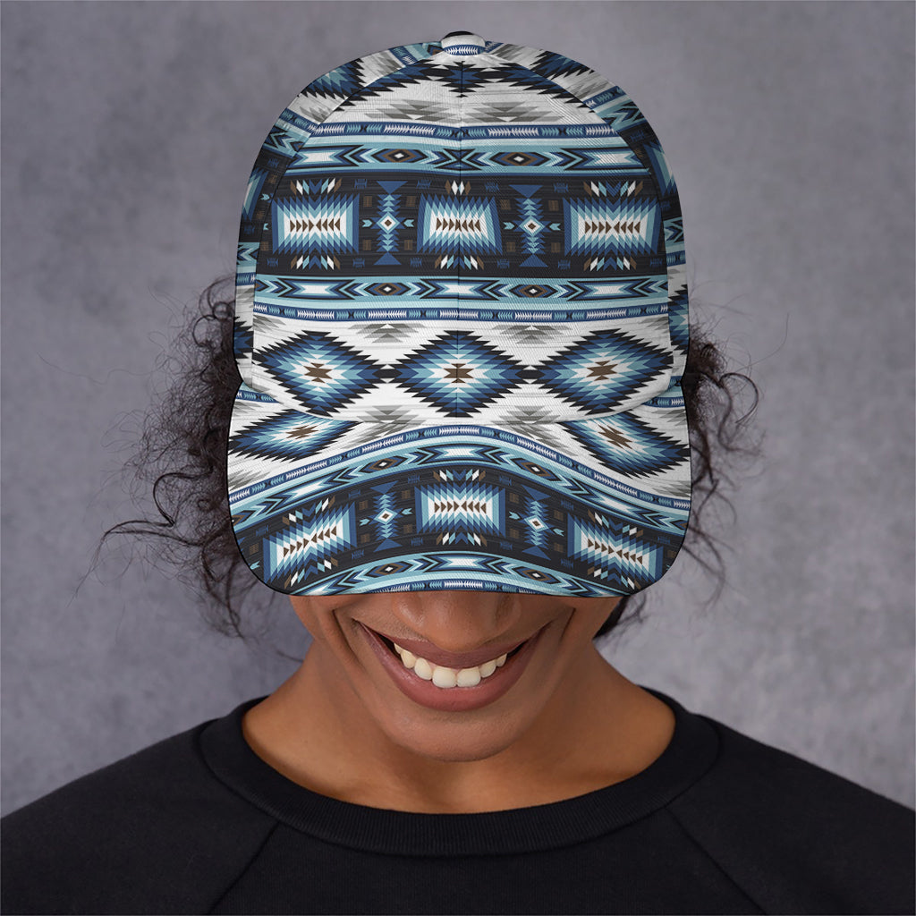 Blue Native Navajo Print Baseball Cap