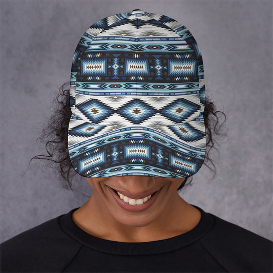 Blue Native Navajo Print Baseball Cap