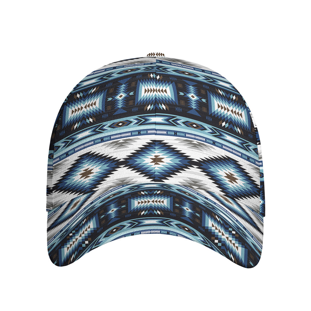 Blue Native Navajo Print Baseball Cap