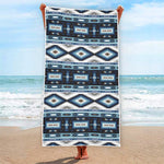 Blue Native Navajo Print Beach Towel