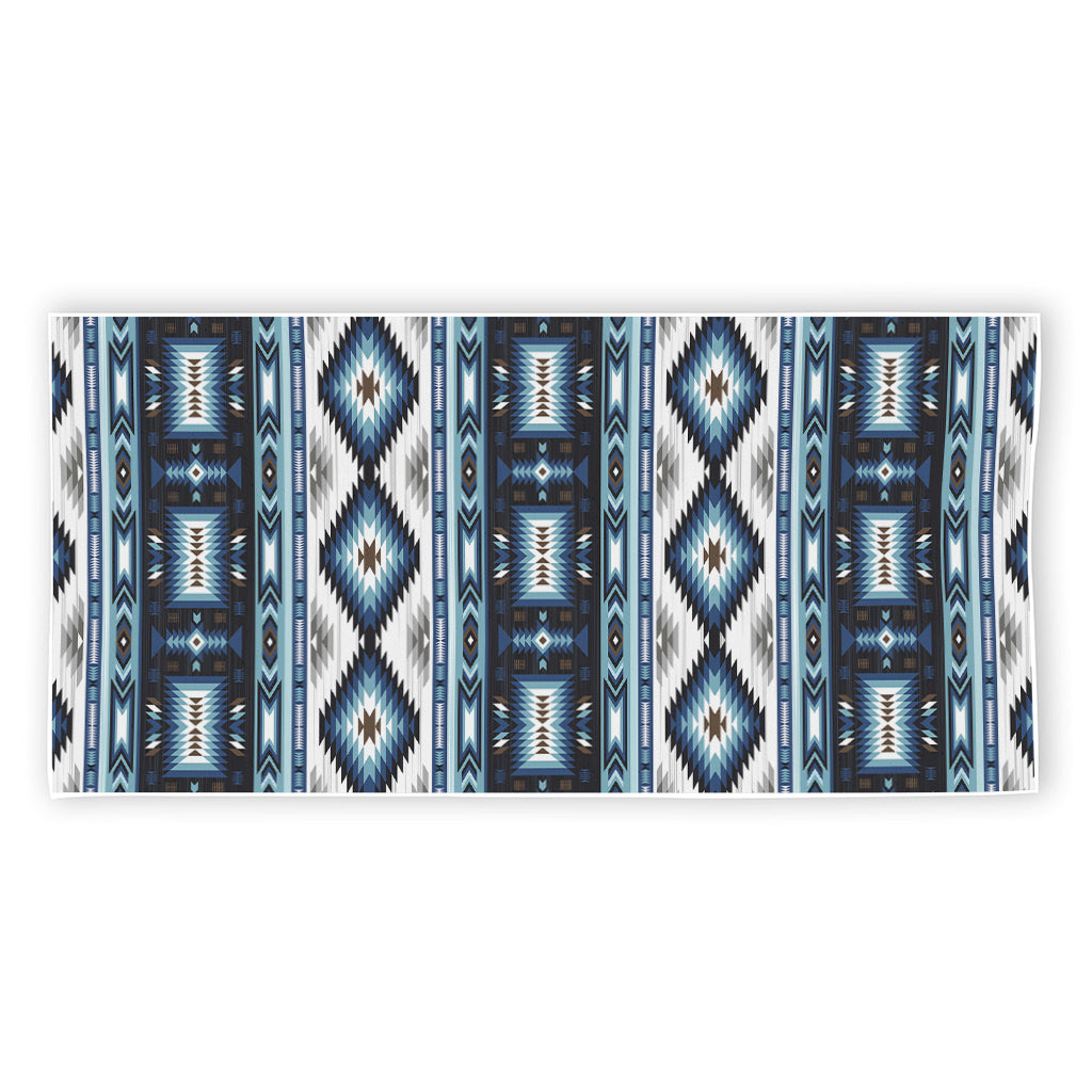 Blue Native Navajo Print Beach Towel