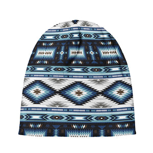 Blue Native Navajo Print Beanie