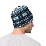 Blue Native Navajo Print Beanie