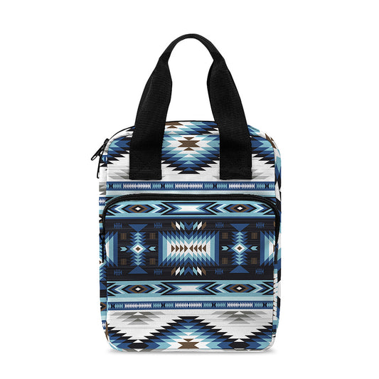 Blue Native Navajo Print Bible Tote Bag