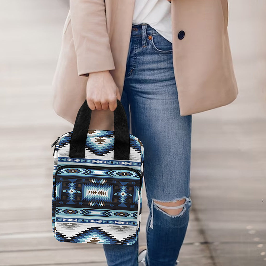 Blue Native Navajo Print Bible Tote Bag