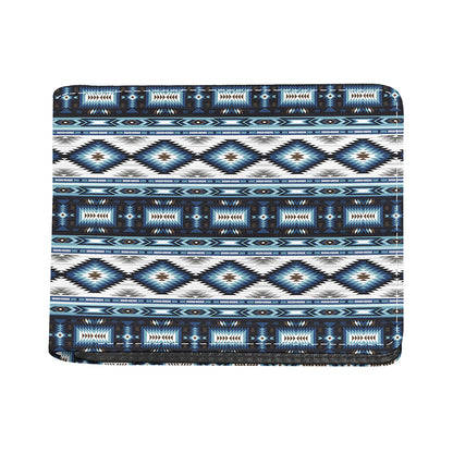 Blue Native Navajo Print Bifold Wallet