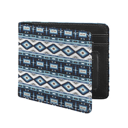 Blue Native Navajo Print Bifold Wallet