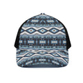 Blue Native Navajo Print Black Mesh Trucker Hat