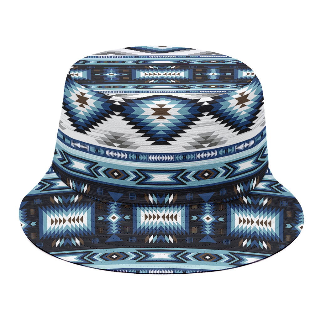 Blue Native Navajo Print Bucket Hat