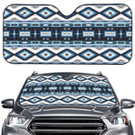 Blue Native Navajo Print Car Windshield Sun Shade