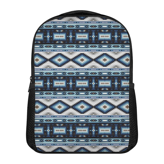 Blue Native Navajo Print Casual Backpack