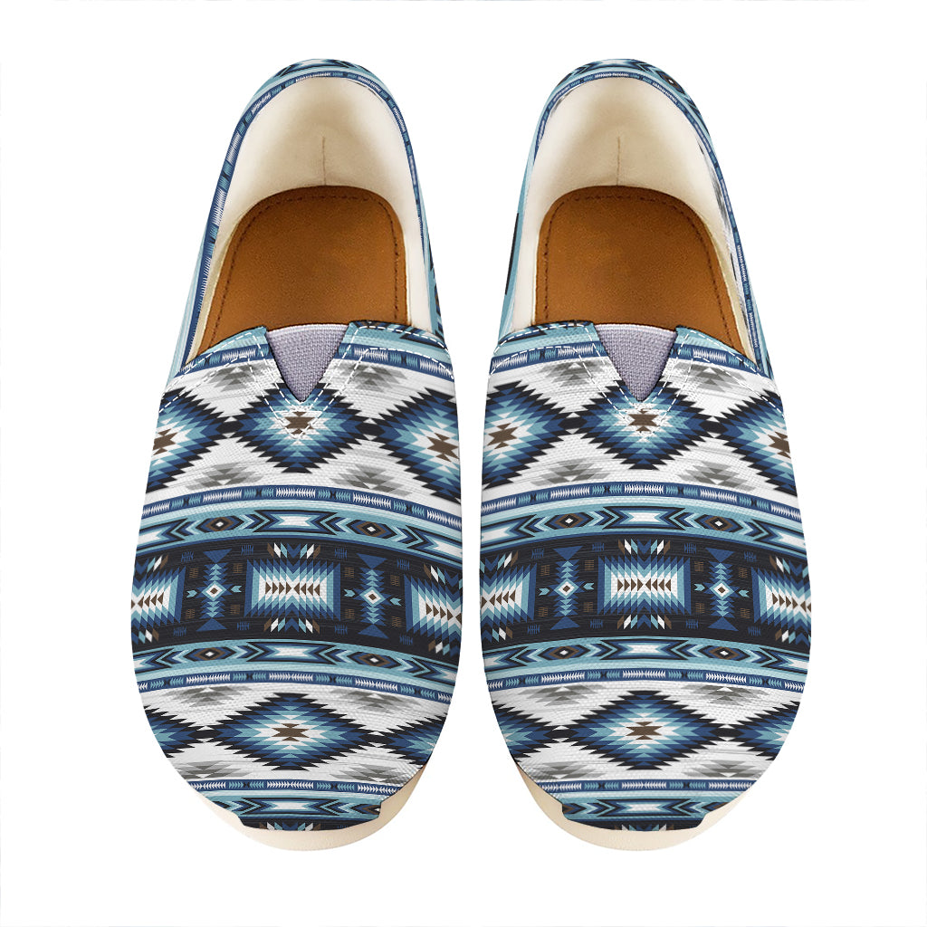 Blue Native Navajo Print Casual Shoes