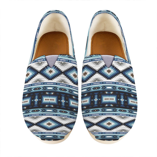Blue Native Navajo Print Casual Shoes
