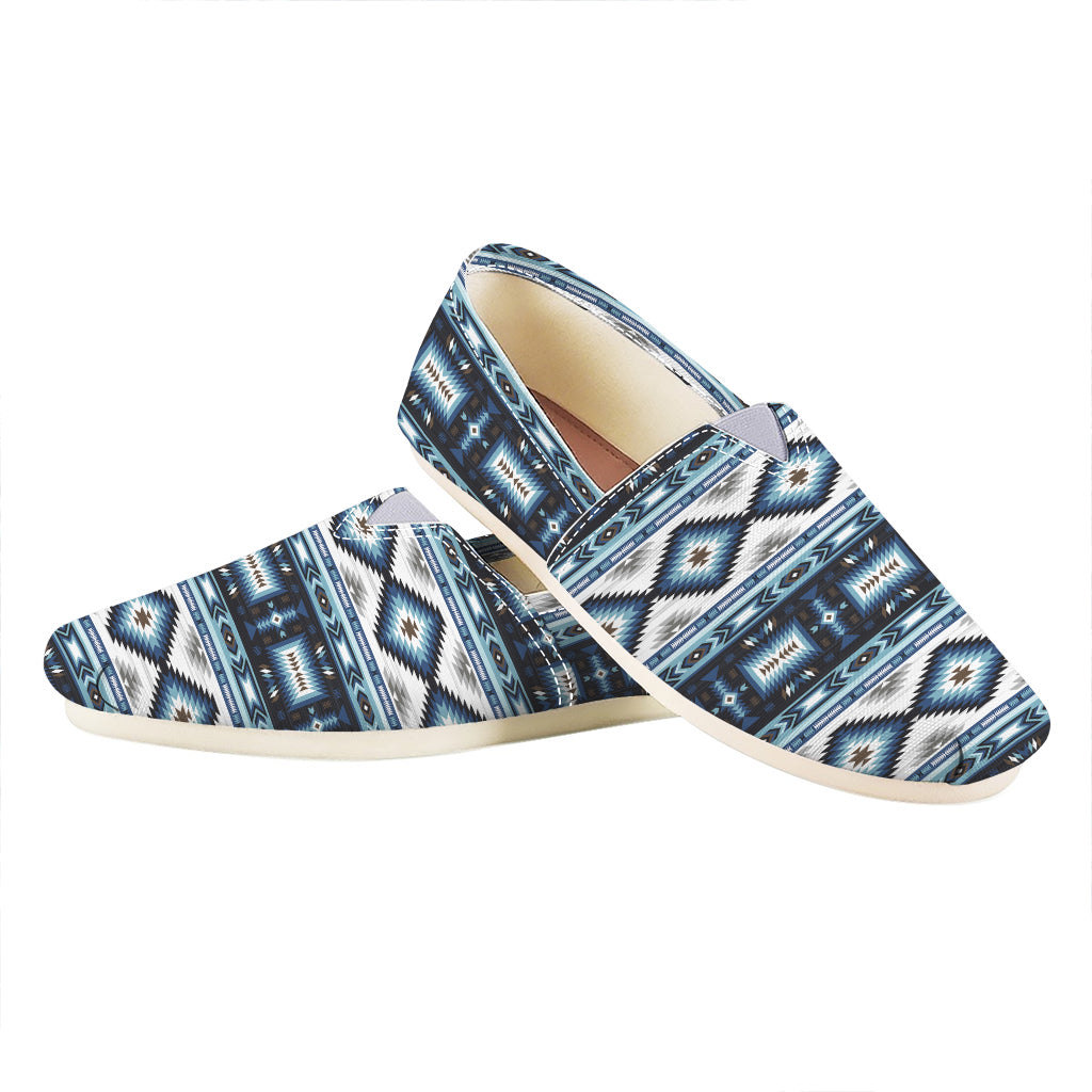 Blue Native Navajo Print Casual Shoes